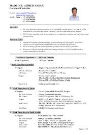 No need to use a cv builder: Sr Document Controller Resume