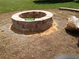 Finished Fire Pit Rumble Stone From Home Depot Stone Fire Pit Fire Pit Fire Pit Patio