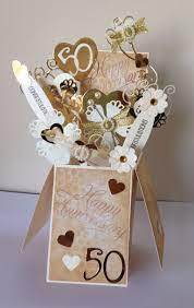 Cake pop up card for birthday. 50th Wedding Anniversary Card Box Pop Up Card 50th Wedding Anniversary Card Box Wedding Anniversary Cards Pop Up Cards