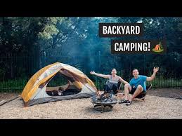 You can always go inside if your tent falls over or it rains. Camping In Our Backyard The Best Campfire Dessert Our Favorite Camping Gear Youtube