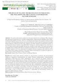 The head of corporate finance leads the entire corporate finance department, overseeing all activities of junior managers and ensuring proper execution of functions. Pdf The Role Of Islamic Micro Finance In Enhancing The Wellbeing Of The Clients Exploratory Factor Analysis