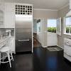 The light cabinets and dark floors combination can be very effective whether your style is contemporary or traditional. 3