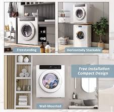 Rv stackable washer and dryer 110v. Buy Front Load Laundry Dryer With Touch Screen Panel Electric Portable Clothes Dryer And Stainless Steel Tub For Apartments Dormitory And Rvs Online In Vietnam B098rnpd3m