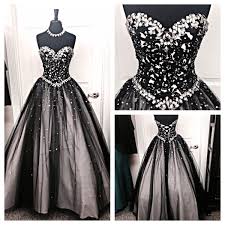 Black And White Prom Dress Prom Dresses Ball Gown Tulle Prom Dress Sweetheart Prom Dress