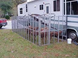 This portable electric wireless dog fence offers safety and convenience. Metal Fencing Rv Dog Run Google Search Rv Dog Rv Dog Fence Portable Dog Fence
