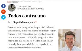 Diego molano aponte, bogotá, colombia. Diego Molano Aponte Pa Twitter Todoscontrauno Estamos Ante Una Pandemia Que Ni El Pais Mas Desarrollado Ni Todo El Dinero Del Mundo Logran Contener Este Virus Ataca Por Igual A Todos