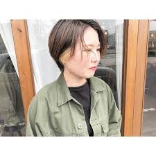 お客様スタイル ハンサムショート インナーもみあげブリーチ 耳掛けで見えるます 髪をおろすと隠れます 森下指名限定クーポンあります salon lufun lufun hair design stylist 森下佳哲 morishi14 森下指名限定クーポン新規のお客様 カット 4800
