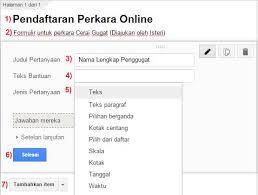 Google form sangat populer dewasa ini, layanan gratis ini biasa digunakan untuk membuat kuisoner ataupun formulir pendaftaran secara online. Cara Membuat Formulir Pendaftaran Online Di Google Form