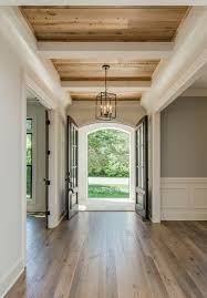 White Beams And Knotty Pine On The Entryway Ceiling I Like The Flooring As Well My Dream Home House Design Home