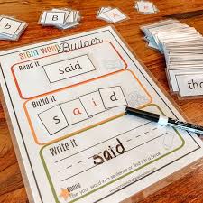 These free sight word lessons and printable sight word books are ideal for learners in kindergarten and first grade! Sight Word Practice Printable Spelling Game Kindergarten Etsy