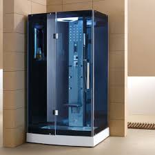 Ariel Ws 300a 48 In X 36 In X 85 In Steam Shower Enclosure Kit In Blue Tempered Glass Ws 300a Steam Shower Enclosure Steam Shower Units Shower Remodel