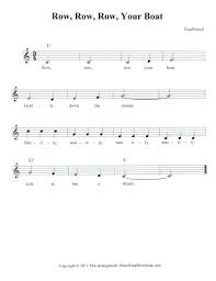 Row Row Row Your Boat Free Lead Sheet Piano Sheet Music Piano Sheet Music Free Piano Sheet Music Beginners