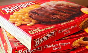 A wedding reception is a party usually held after the completion of a marriage ceremony as hospitality for those who have attended the wedding, hence the name reception: A Comparison Of Actual Banquet Frozen Dinners With Their Box Cover Photographs