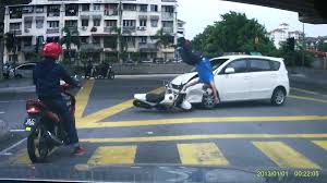 Find the best free stock images about bike accident. Viral Video Shows How An Accident In Kl Sent A Motorcyclist Flying