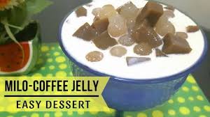 How To Make Creamy Coffee Jelly With Sago Milo Youtube Coffee Jelly Creamy Coffee Jelly Recipes