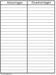 T Chart With Lines Worksheets