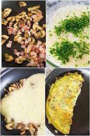 Omelette is eaten across the world so it is made with so many variations. Bacon Mushroom Omelette Recipe Simply Home Cooked