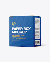 Download Paper Box Mockup In Box Mockups On Yellow Images Object Mockups PSD Mockup Templates