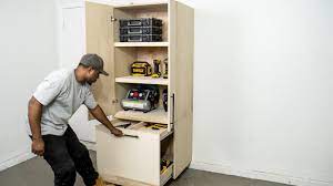 Experiment with different cabinet widths and spacing until you find a layout that works well. Diy Garage Cabinet Storage Organization Diy Creators Youtube