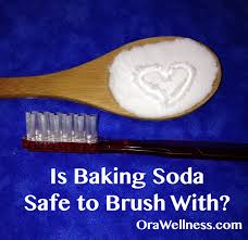 is baking soda safe to brush with can