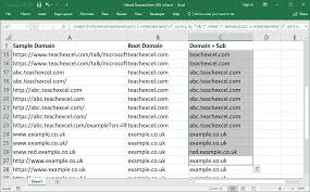 Excel Formula To Get Domain Name From A Url Teachexcel Com