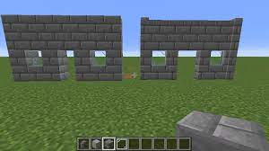 Some of these you can find naturally while others require sandstone. Regular Stone Brick Wall Vs Stone Brick Wall Wall Please Note You Can Place A Door In The Gap But The Wall Doesn T Connect Leaving A Gap For Arrows To Get Through