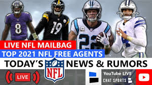 Here is your top 25 nfl free agents of 2020. Nfl Rumors News 2021 Nfl Free Agents Steelers Vs Ravens Christian Mccaffrey Bench Carson Wentz Youtube