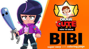Spike guide in the brawl stars. How To Draw Bibi Brawl Stars Super Easy Drawing Tutorial With Coloring Page Youtube