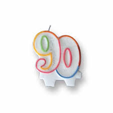 Blister Candela 90 Anni Con Glitter Buon Compleanno Compleanno Candele
