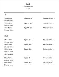 Put the name of the workshop in the first column followed by the class title or subject matter in the second column. 10 Acting Resume Examples In Ms Word Psd Publisher Pages Pdf Examples