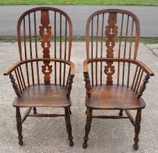 Two Victorian Elm Kitchen Windsor Armchairs 184781 Sellingantiques Co Uk Victorian Chair Windsor Arm Chair Victorian