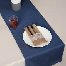 14 X108 Dark Blue Faux Denim Polyester Table Runner Denim Table Runner Table Runners Navy Table Runner