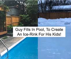 One of the most important parts of your outdoor rink build is the boards. Guy Fills In Pool With Dirt To Create An Ice Rink 15 Steps With Pictures Instructables