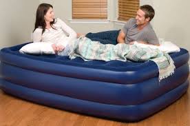 Pure Comfort Raised Profile Inflatile Air Mattress With External Air Pump Queen Sized Bed Walmart Com Air Mattress Air Bed Mattresses Reviews