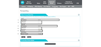 How Do I Set Up Port Forwarding On My Motorola Cable Modem Gateway Motorola Mentor