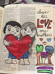 Love One Another Biblejournaling Bible Art Journaling Bible Art Bible Knowledge