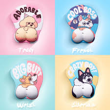 Fashion and practical design with its cute pattern. Blue Anime 3d Mouse Pad Ergonomic Soft Silicon Gel Gaming Mousepad With Wrist Support Cute Corgi Dog Mouse Mat For Girls Mouse Pads Accessories Gellyplast Com