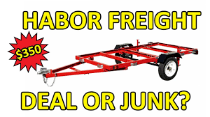 Haul master folding trailer pics : Harbor Freight Trailer Junk Or Not Youtube