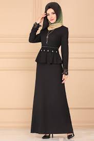 Modaselvim Elbise Gupuru Incili Elbise Pl871 Siyah Elbise Abaya Tarzi Moda Stilleri