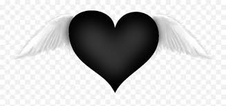 White roses in transparent heart. Free Black Heart Transparent Background Black Heart With Wings Png Hd Black Heart Transparent Free Transparent Png Images Pngaaa Com