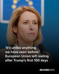 European leaders have been left reeling after the first 100 days of U.S.  President Donald Trump's second term saw increasing geopolitical and trade  turmoil. ➡️ “It's unlike anything else we've seen before