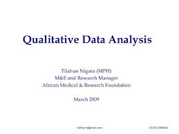 Qualitative Data Analysis Data Analysis Analysis Research Paper