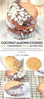 Those Coconut Almond Cookies Are Crunchy Healthy Cookies Made With Simple Wholesome Ingredients Vegancook Almond Cookies Healthy Almond Cookies Paleo Cookies