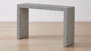 Intarsia Black Console Table Reviews Crate And Barrel In 2020 Black Console Table Console Table Table