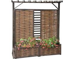 Pflanzkasten aus lärche und weide, mit folie und rankgitter, b 80 x t 40 x h 40/160 cm. Rankgitter Mit Pflanzkasten Und Pergola Aus Weide 177x196 Cm Jetzt Kaufen Bei Hornbach Osterreich