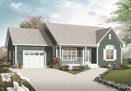 Both spaces flaunt french doors that open onto a breezy loggia. Small Country Ranch House Plan With Covered Porch 2 Bed