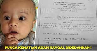 Mahkamah tunggu laporan kimia, perubatan kes adam rayqal. Punca Sebenar Kematian Adam Rayqal Sangat Mengejutkan Tehpanas