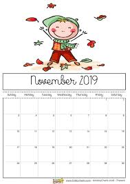 November 2019 Printable Calendar Boy Kicking And Playing With Leaves Now That Looks Fun Doesn T It Printa Kids Calendar November Calendar Print Calendar