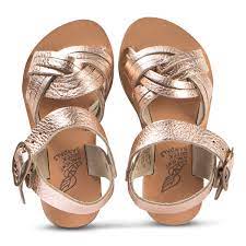 Ancient Greek Sandals - Little Electra Sandals Pink Metal - Babyshop.com