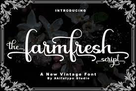 Farmfresh Script Font By Akifatype Creative Fabrica Desain